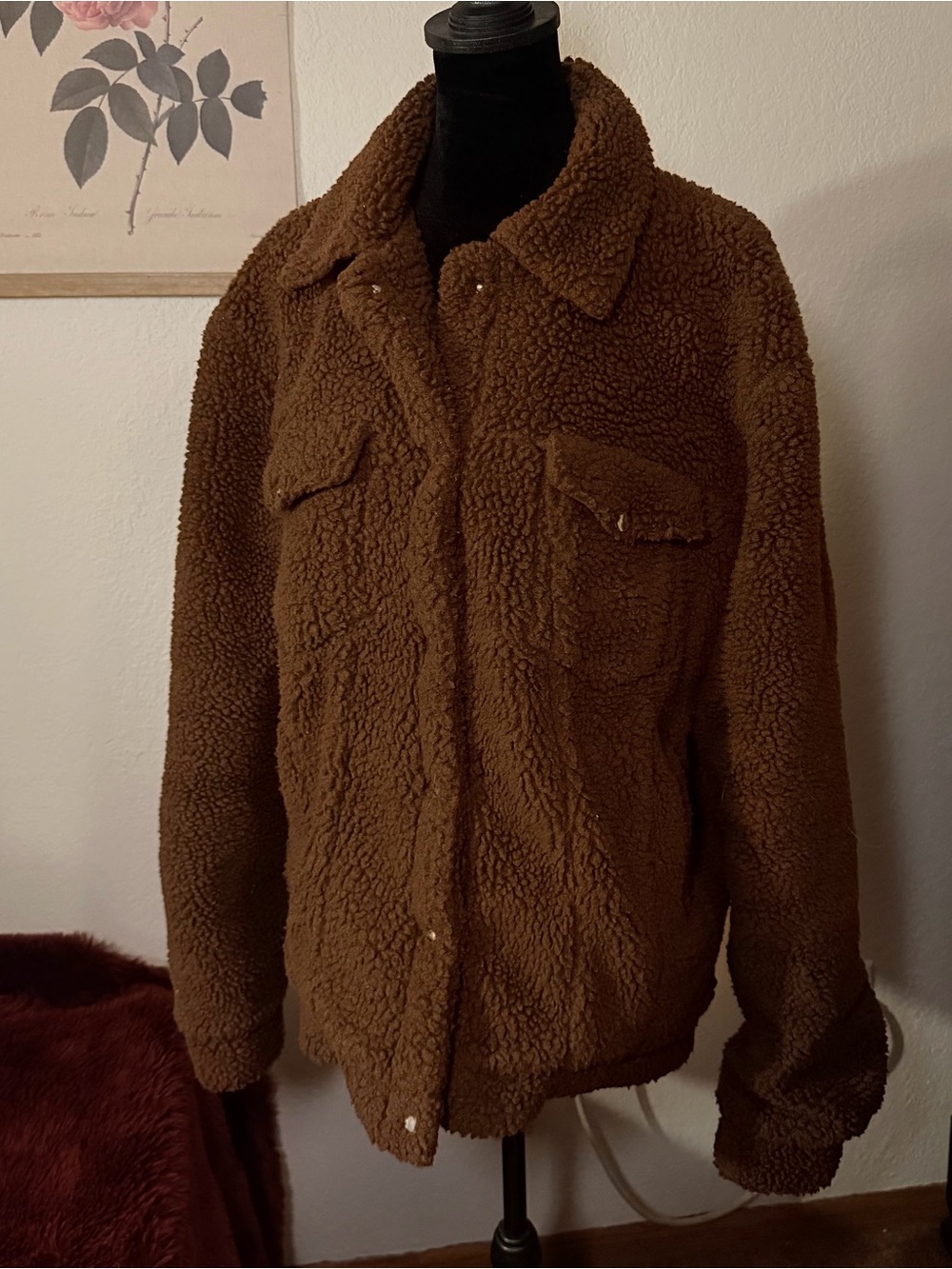 Brown Sherpa Teddy Jacket